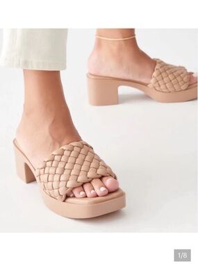 Dolce Vita Goldy Braided Platform Heel Sandal 9